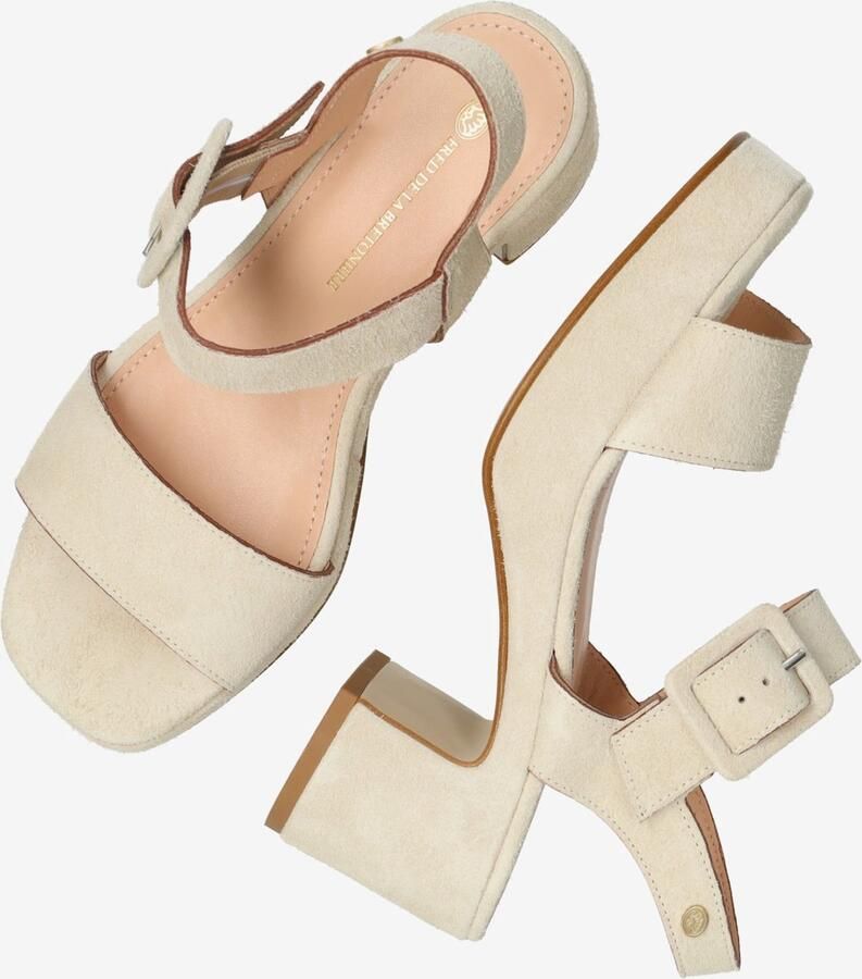 FRED DE LA BRETONIERE Sandalen Dames 163010182 Maat: 37 Materiaal: Suède Kleur: Beige - Foto 3