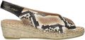 Fred de la bretoniere Jamy Sling espadrille geprint leer Bruin - Bruin