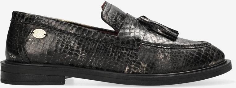 Fred de la bretoniere Loafer Fairy Moccy Snake Zwart