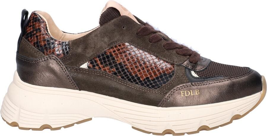 Fred de la bretoniere Mariola Luna sneaker Python Donkerbruin