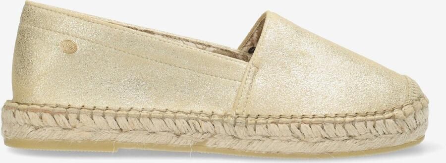 Fred de la Bretoniere Mili Ana Espadrille Metallic Suède Champagne