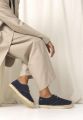 Fred de la Bretoniere Mili Luna Espadrille Suède Donkerblauw - Blauw