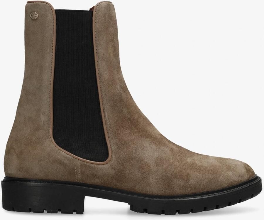 Fred de la Bretoniere Mosi Chelseaboot Suède Taupe