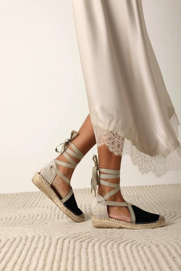 Fred de la Bretoniere Romi Luz Espadrille Suède Zwart - Foto 6