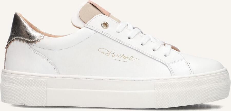 Fred de la Bretoniere Storm Isa Sneaker Leer Wit Goud