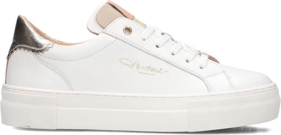 FRED DE LA BRETONIERE Lage Sneakers Dames Storm Isa Leer Wit