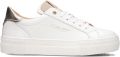 FRED DE LA BRETONIERE Lage Sneakers Dames Storm Isa Leer Wit - Wit/Goud