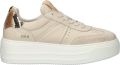 FRED DE LA BRETONIERE Lage Sneakers Dames Vajen Babs Leer Beige - Wit