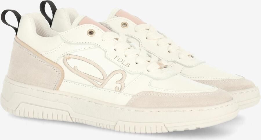FRED DE LA BRETONIERE Lage Sneakers Dames Yara Leo Leer Wit
