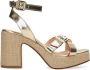 Fred de la Bretoniere FRS1445 Sandalen Hak Goudkleur - Thumbnail 3
