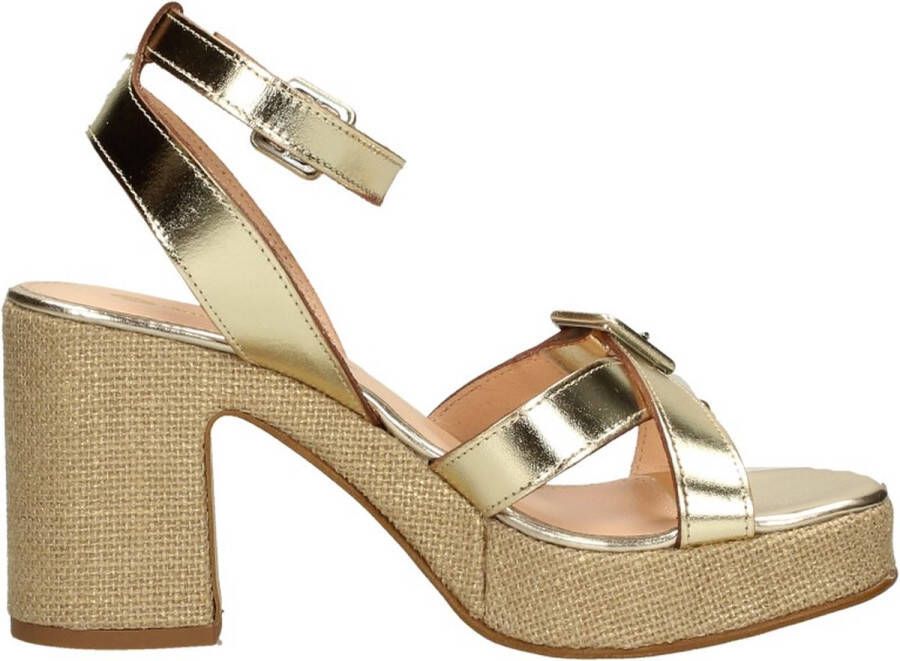 Fred de la Bretoniere FRS1445 Sandalen Hak Goudkleur