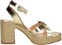 Fred de la Bretoniere FRS1445 Sandalen Hak Goudkleur - Thumbnail 1