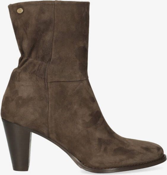 Fred de la Bretoniere Heeled High Boot Giny Area Donker Brown Dames Laarzen