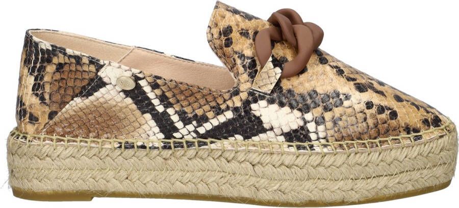 Fred de la Bretoniere June Chain dames espadrille Bruin multi