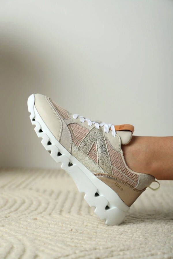 FRED DE LA BRETONIERE Lage Sneakers Dames Nona Eef Maat: 39 Materiaal: Leer Kleur: Beige