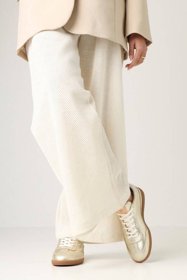 FRED DE LA BRETONIERE Lage Sneakers Dames Pearl Sign Maat: 38 Materiaal: Leer Kleur: Goud