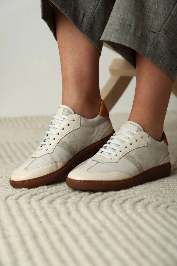 Fred de la Bretoniere Sneaker Roya Pien White Cognac