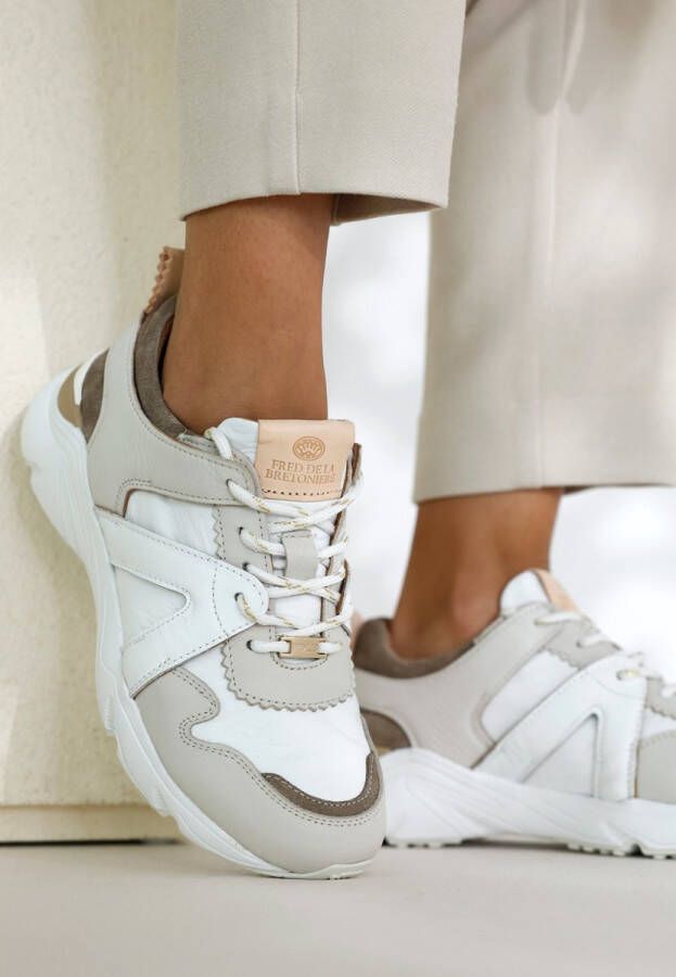 Fred de la Bretoniere Sneakers Offwhite taupe white