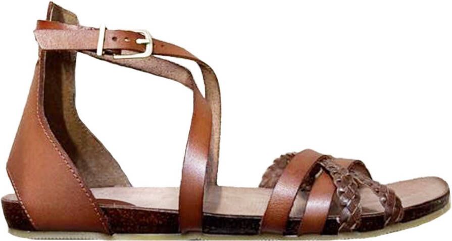 Fred de la Bretoniere Women Nadia Sandal Vachetta Woven Cogna