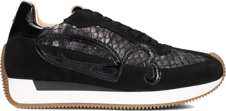 Fred de la Bretoniere Yentl Sign Sneakers Dames Leren Sneaker Zwart