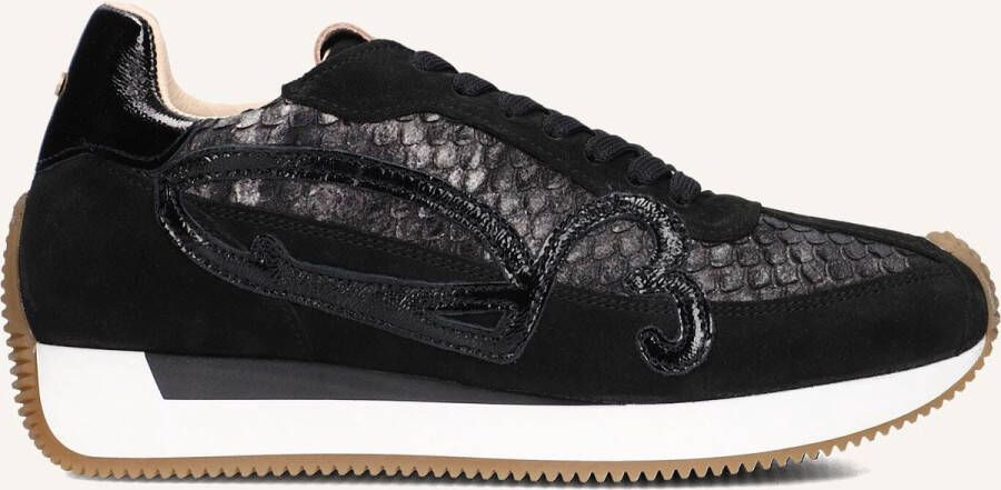 FRED DE LA BRETONIERE Lage Sneakers Dames Yentl Sign Maat: 38 Materiaal: Leer Kleur: Zwart