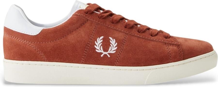 Fred Perry Bruine leren sneakers Spencer (dakpansteen)