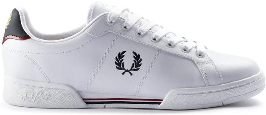 Fred Perry Leren Sneakers voor Moderne Man White Heren
