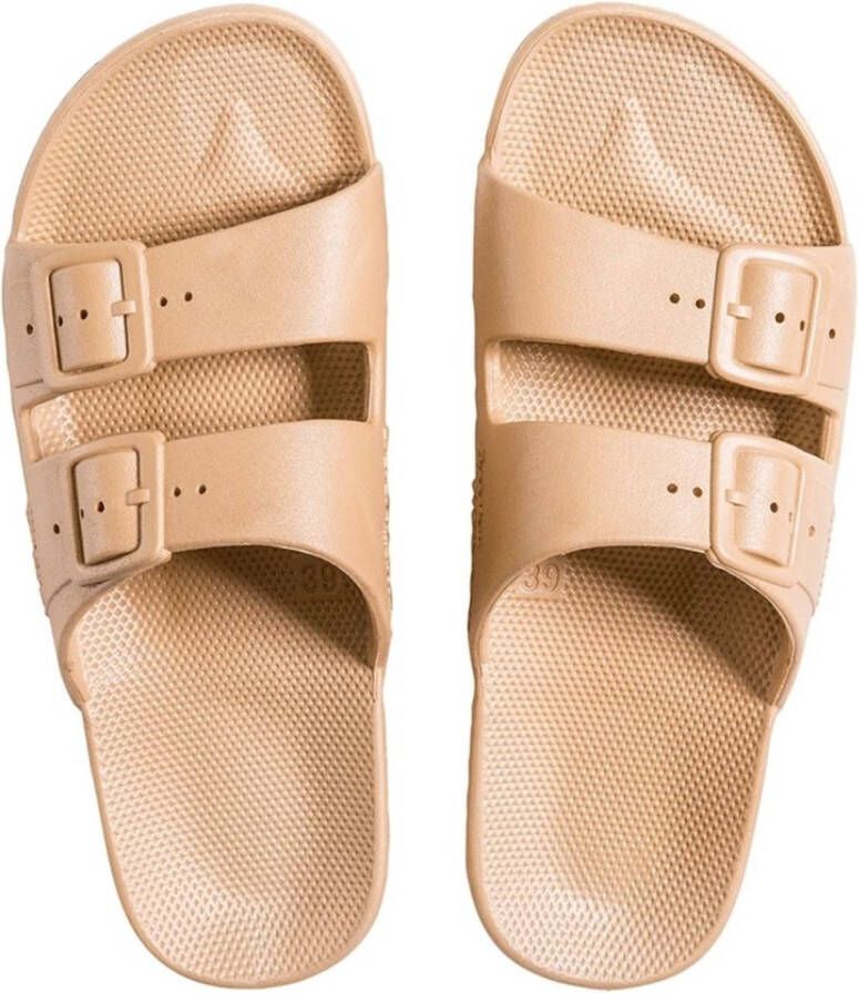 Freedom Moses Slippers Slides Vegan Camel Licht Bruin - Foto 2
