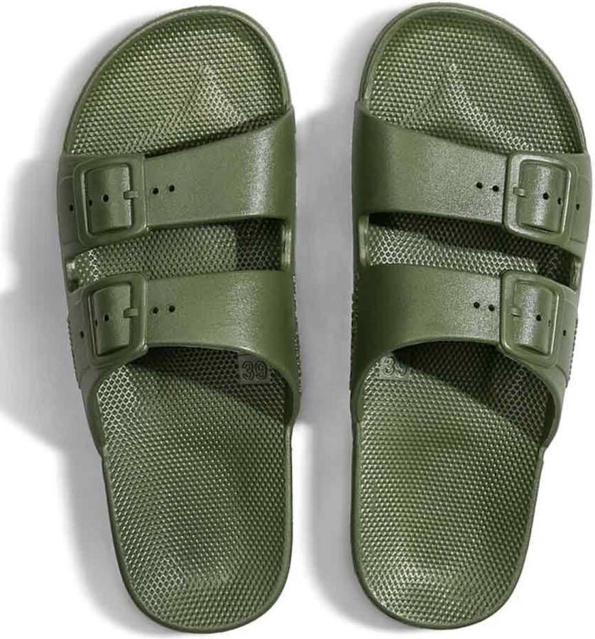 Freedom Moses slippers groen Jongens Kunststof Effen 36 37