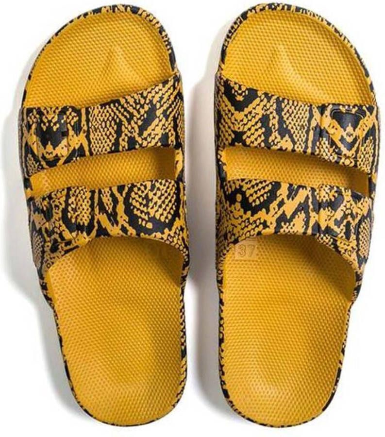Freedom Moses slippers geel zwart Meisjes Rubber All over print 30-31