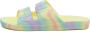 Freedom Moses Slippers Slides Vegan Flow Sugar Print Geel - Thumbnail 1