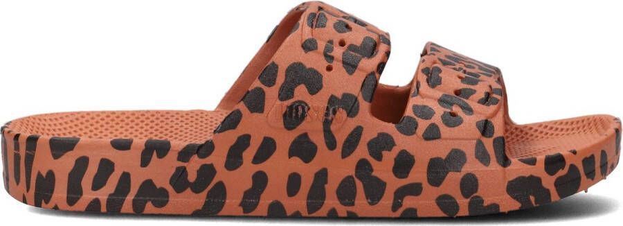 Freedom Moses ""Slippers Leo Toffee"" Caramel met Leopard print - Foto 3