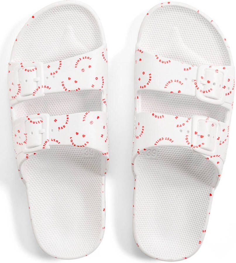Freedom Moses SLIPPERS LOVE RULES WHITE slippers flipflops badslipper Wit 38 39 (0700512977493)
