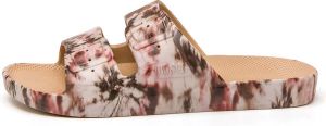 Freedom Moses Slippers Slides Vegan Joplin Camel Print Licht Bruin