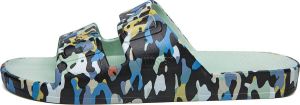 Freedom Moses Slippers Slides Vegan Mercury Sage Print Groen