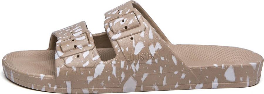 Freedom Moses Slippers White Terrazzo Smoke