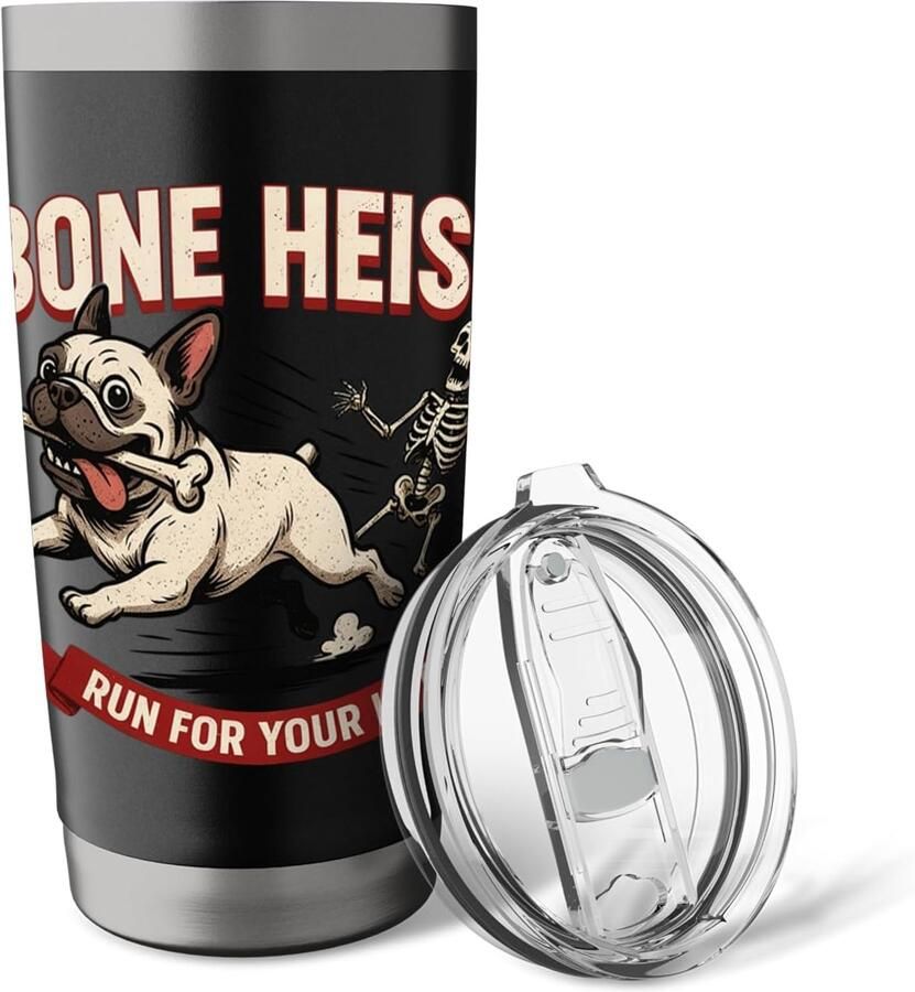 Frenchie Bone Diefstal Thermosbeker dubbelwandig