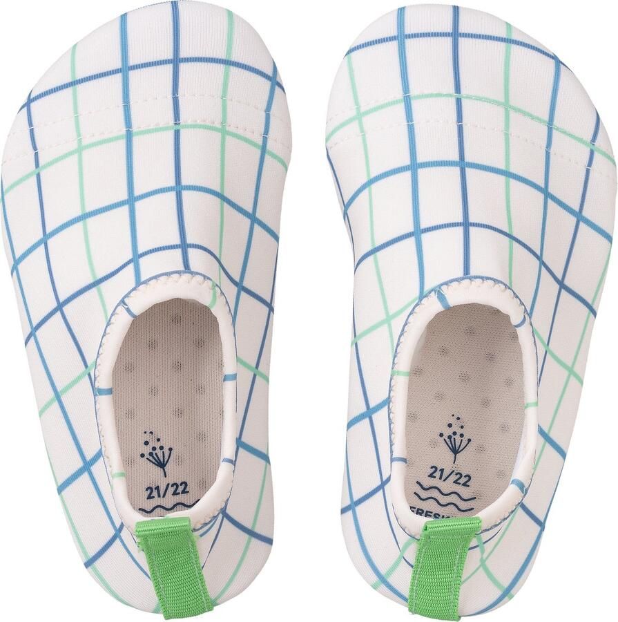 Fresk Zwemschoenen 23 24 UV 50-bescherming Antislip Strandschoenen Sneldrogend Waterschoenen voor Kinderen Elastische Pasvorm Jongens Crème Classic Check