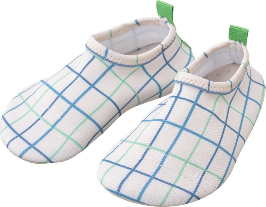 Fresk Zwemschoenen 21 22 UV 50-bescherming Antislip Strandschoenen Sneldrogend Waterschoenen voor Kinderen Elastische Pasvorm Jongens Crème Classic Check