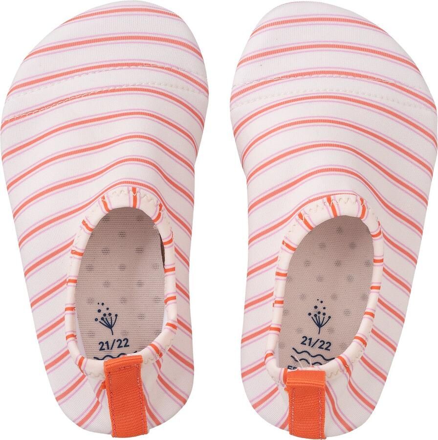 Fresk Zwemschoenen 27 28 UV 50-bescherming Antislip Strandschoenen Sneldrogend Waterschoenen voor Kinderen Elastische Pasvorm Unisex Crème Summer Stripes