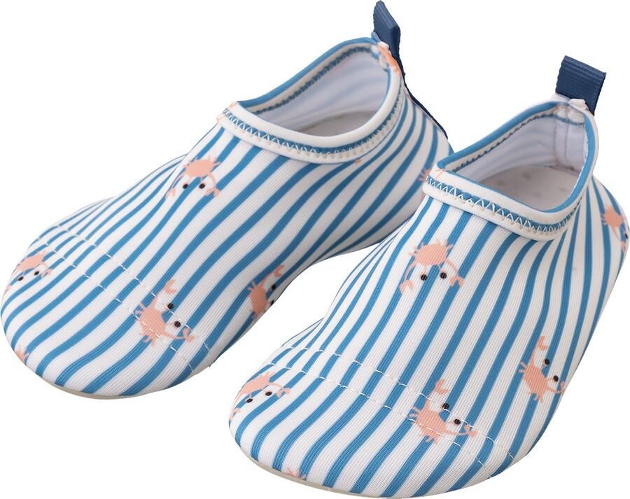 Fresk Zwemschoenen 25 26 -UV 50-bescherming Antislip Strandschoenen Quick Dry Waterschoenen voor Kinderen Elastische Pasvorm Jongens Blauw Stripes & Crabs