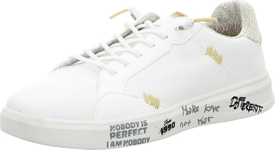 Fusion ALEX washed canvas white heren sneakers wit - Foto 1
