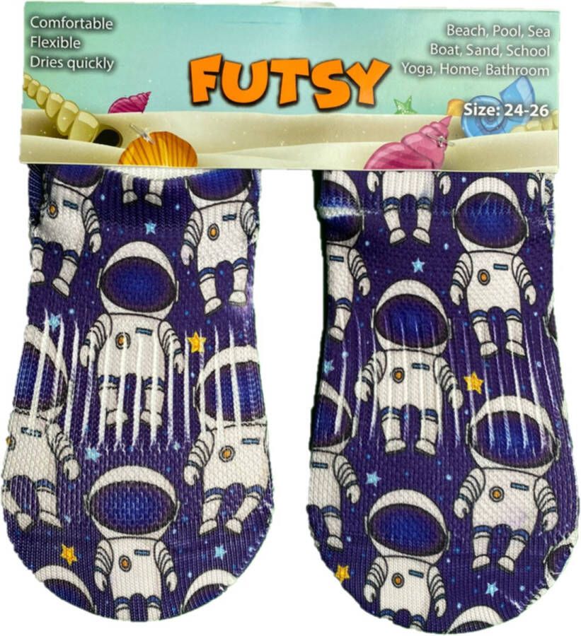 Futsy Astronaut Antislip Zwemsokken kind Zwemsloffen Zwembad Cadeau kado Sinterklaas cadeau - Foto 3