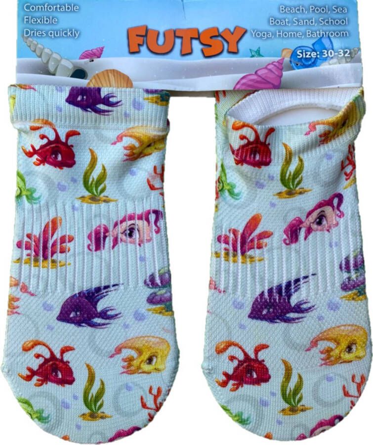 Futsy Fish Antislip Zwemsokken kind Zwemsloffen Waterschoenen - Foto 6