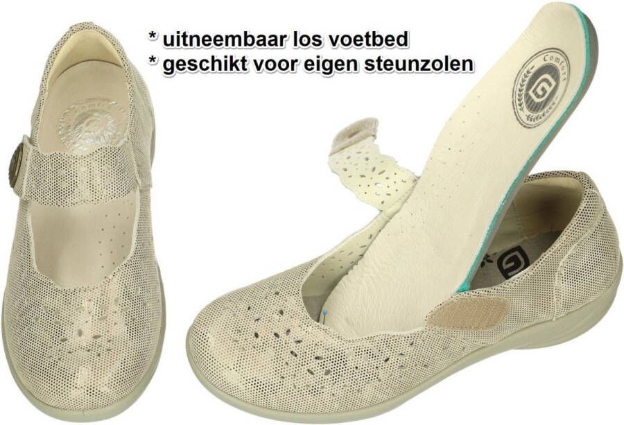 G-comfort -Dames beige ballerina's & mocassins