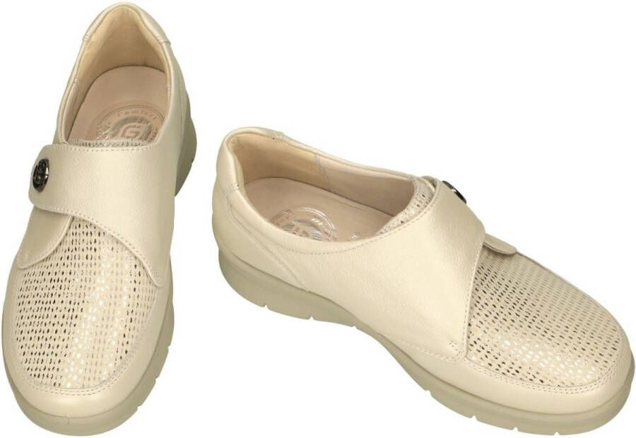 G-comfort -Dames crÈme ballerina's & mocassins