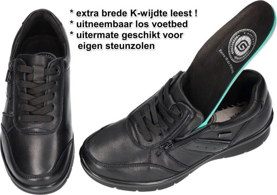 G-comfort -Dames zwart ballerina's & mocassins
