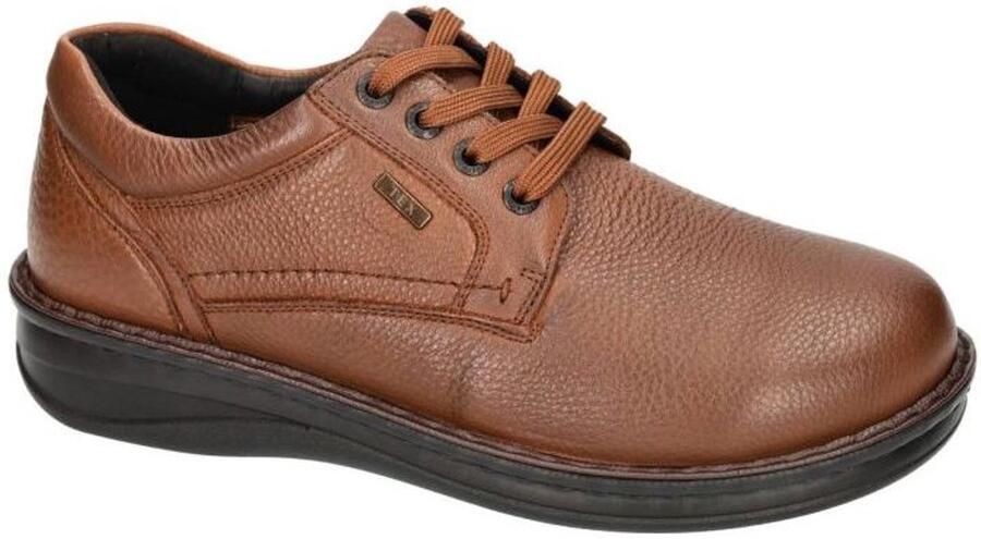 G-comfort -Heren cogna caramel geklede lage schoenen