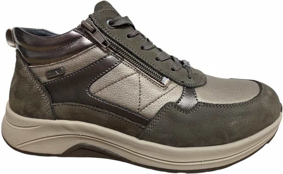 G-comfort R-5189-5TC Taupe Combi Sneakers Halfhoog Taupe Leer Dames Taupe
