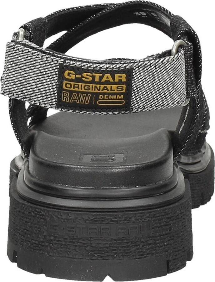 G-Star Chunky Denim Sandaal met Verstelbare Banden Black Dames - Foto 6